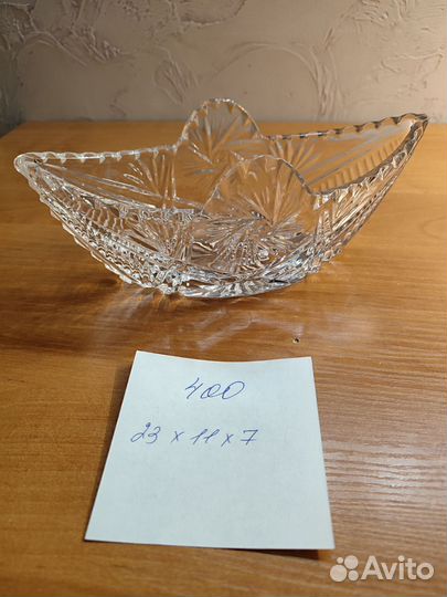 Хрустальные вазы, ладья, пепельницы