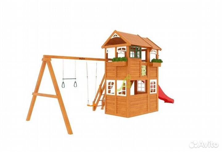 Детская площадка из дерева Клубный домик 2 Luxe