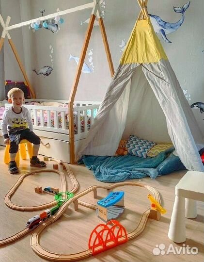 Кровать из бука вигвам