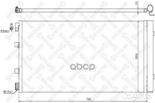 Радиатор конд. opel movano b renault Stellox