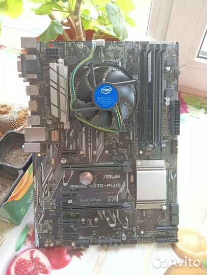 Asus prime H270 plus + проц + 4gb ddr4 + кулер