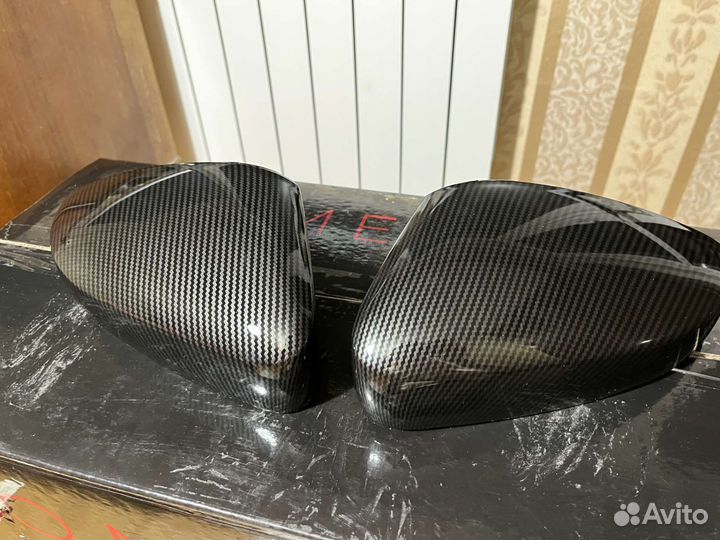 Карбоновые корпуса зеркал для VW Polo Sedan с повт