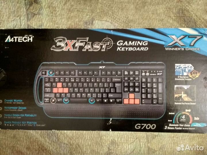Игровая клавиатура A4Tech X7-G700 и мышь