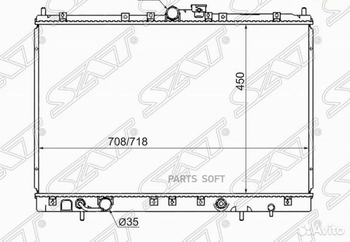 Радиатор охлаждения Митсубиси Грандис 99-03