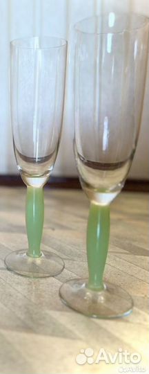 Бокалы из цветного стекла. СССР, 1970-1990 гг