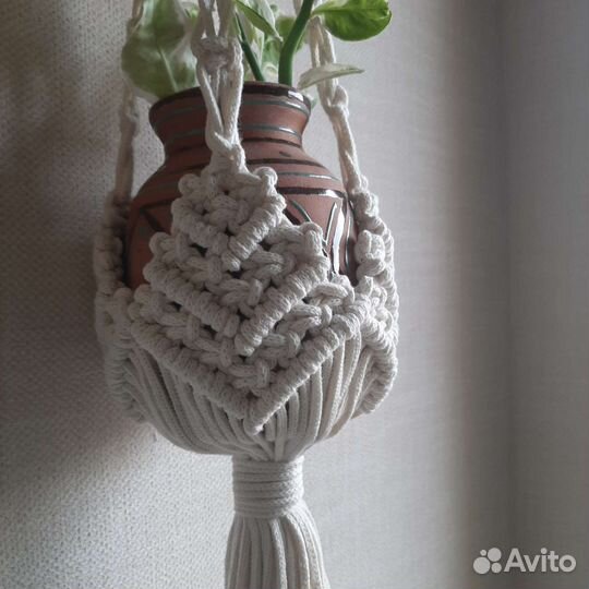 Подвес для цветов макраме