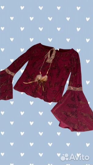 Бархатная кофточка y2k,lolita,anime S