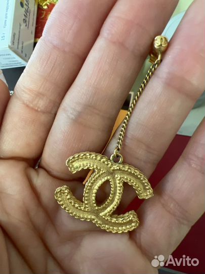 Серьги chanel оригинал (одна)