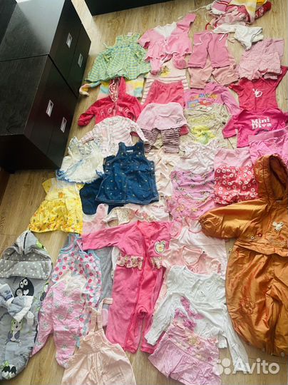 Огромный пакет вещей на девочку