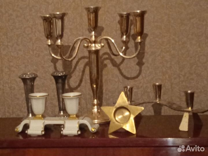 Подсвечники винтажные посеребренные