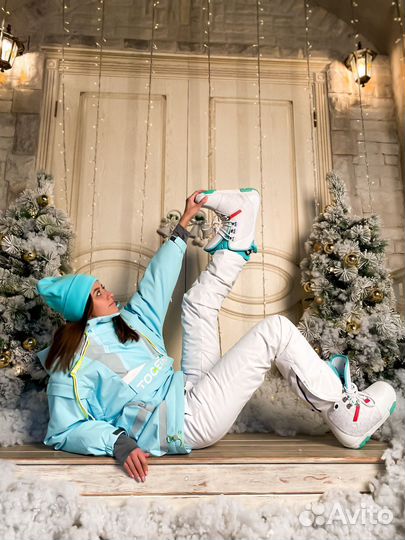 Анорак горнолыжный/сноубордический мятный