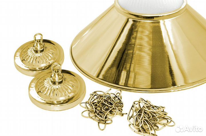 Лампа на три плафона «Jazz» (золотистая штанга, з