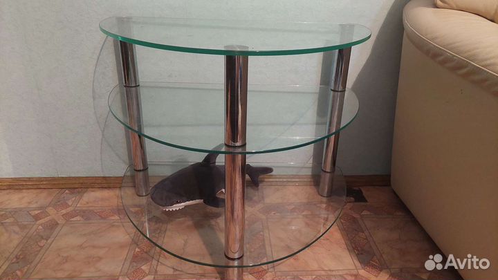 Тумбочка под телевизор стеклянная