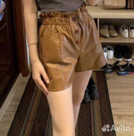 Шорты женские кожаные