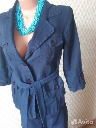 Костюм с брюками лен