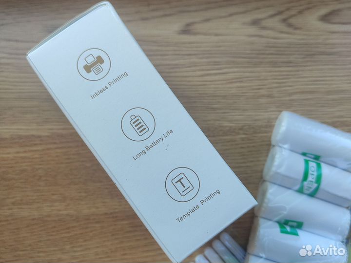 Портативный мини принтер с набором бумаги
