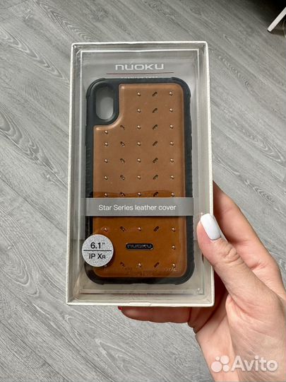 Новый кожаный чехол на iPhone Xr Nuoku
