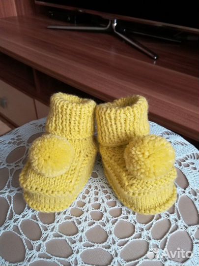 Пинетки новые вязаные ручная работа