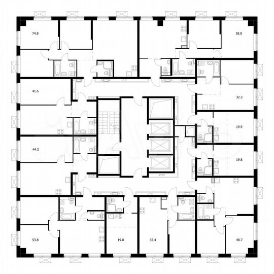 1-к. квартира, 32,3 м², 16/23 эт.