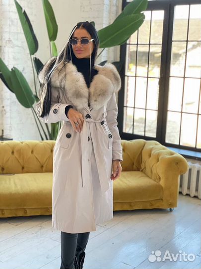 Парка с натуральным мехом в наличии