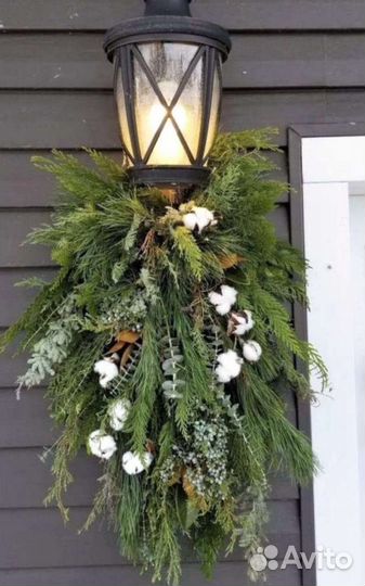 Новогоднее оформление загородного дома