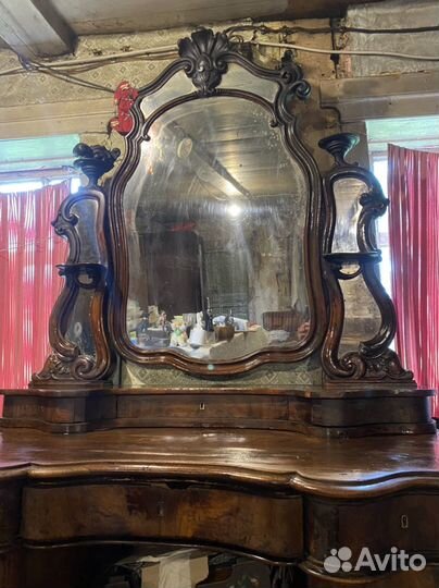 Трюмо с зеркалом старинное 19век
