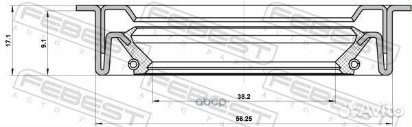 Сальник привода 0,06 95LDW40560917C Febest