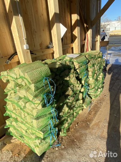 Дрова березовые в сетках