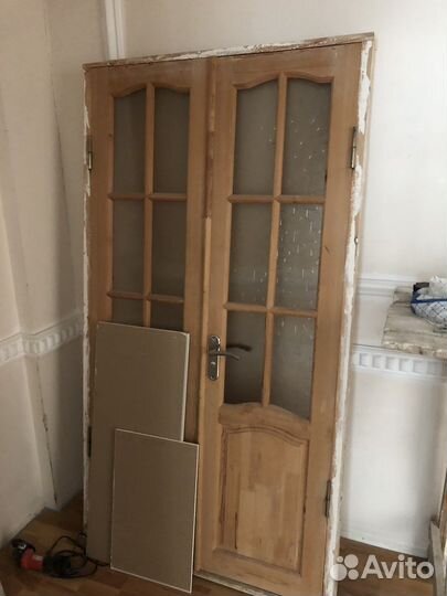 Дверь входная бу деревянная с коробкой