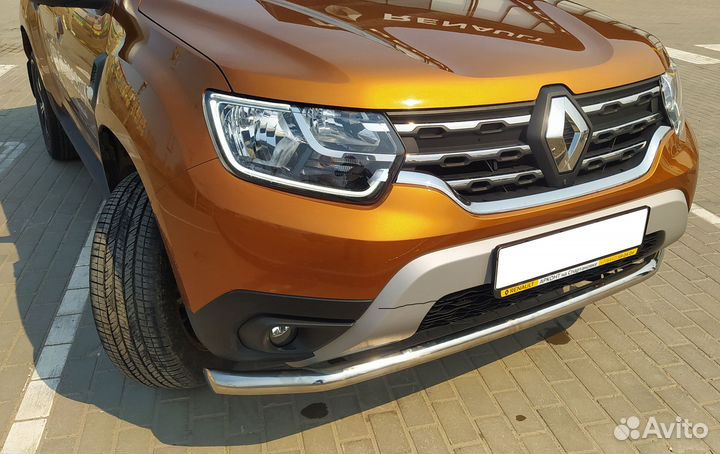 Защита переднего бампера Renault Duster радиус