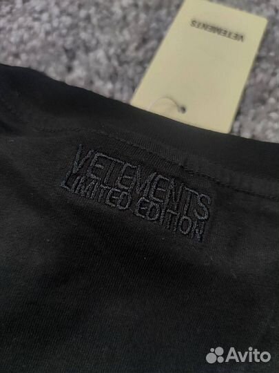 Футболка мужская Vetements Cost черная