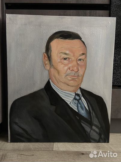 Портрет маслом на холсте ручной работы