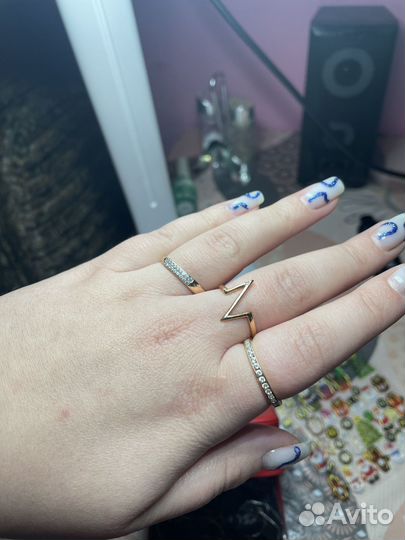 Кольцо серебряное позолоченное