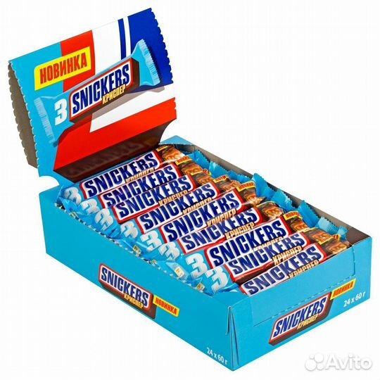 Шоколадный батончик Сникерс Криспер 60г