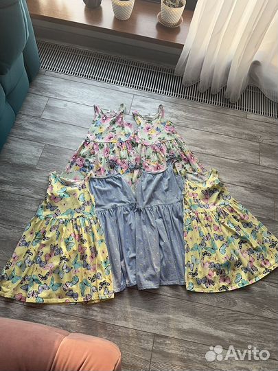 Платья пакетом на девочку 122 -128 H&M