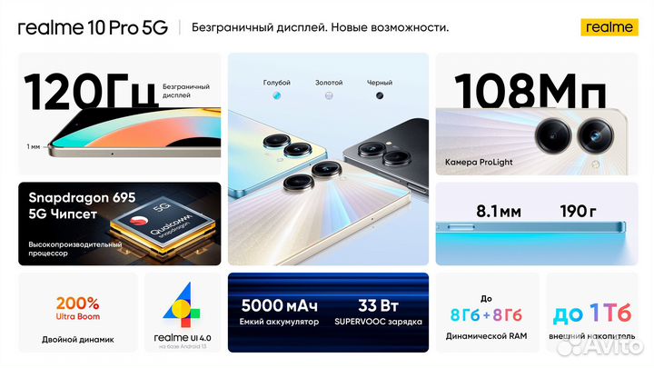 realme 10 pro, 8/256 ГБ