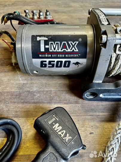 Лебедка t max 6500 с синтететическим тросом