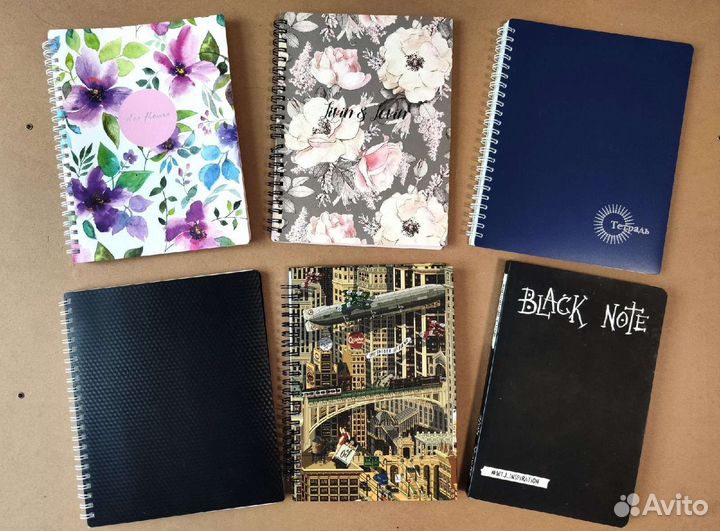 Тетради новые на кольцах 6шт