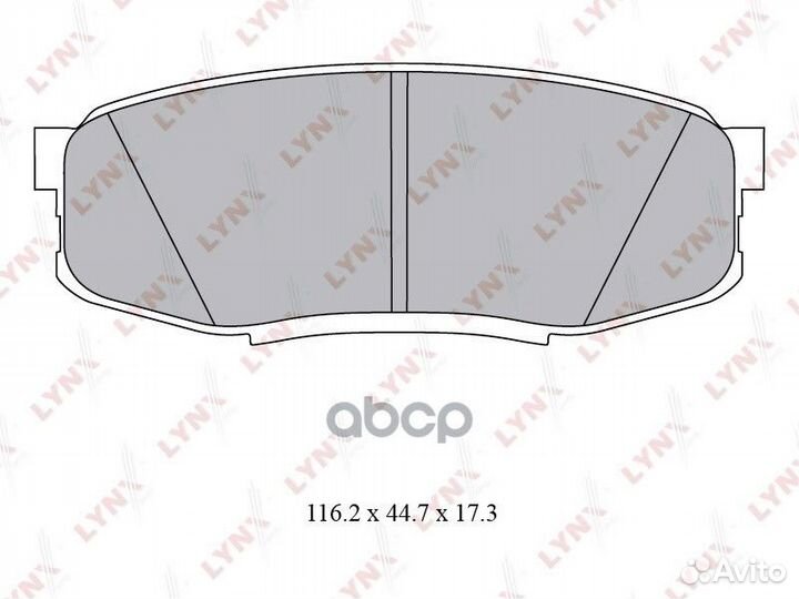 Колодки тормозные дисковые зад BD7581 lynxauto
