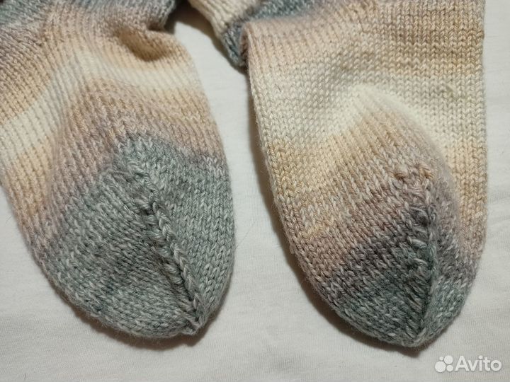 Вязаные шерстяные носки размер 36-38 ручной работы