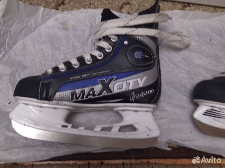 Коньки хоккейные MAX city 38 размер без коробки