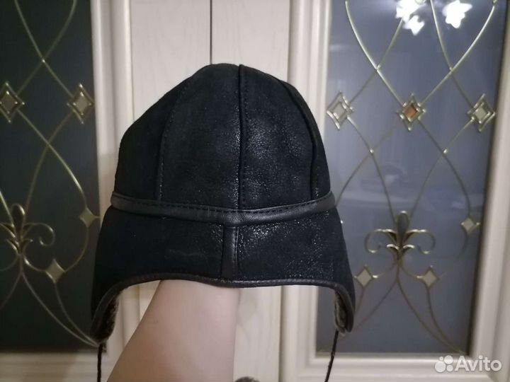 Шапка-ушанка- натур.кожа, новая