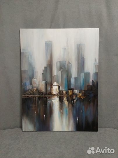 Картина на холсте Сквозь туман, ручная работа