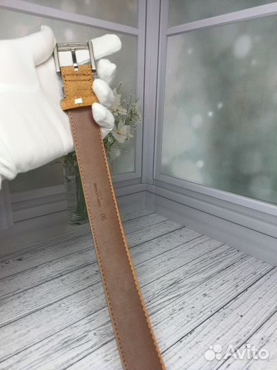 Ремень Ysl женский натуральная замша-кожа люкс