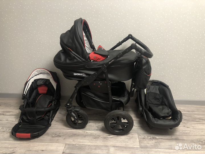 Коляска 3 в 1 Sonic verdi plus