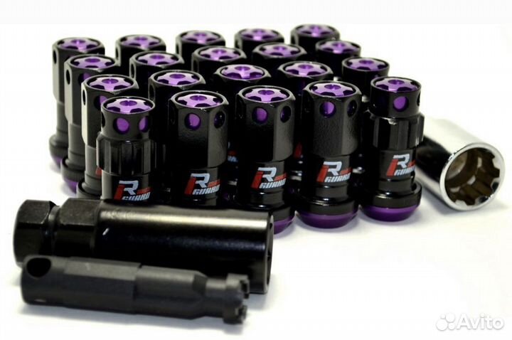 Спорт кованые гайки 12*1.5 Racing Nuts Фиолетовые