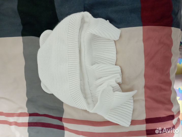 Флисовый комбинезон 68+шапка на пуговке