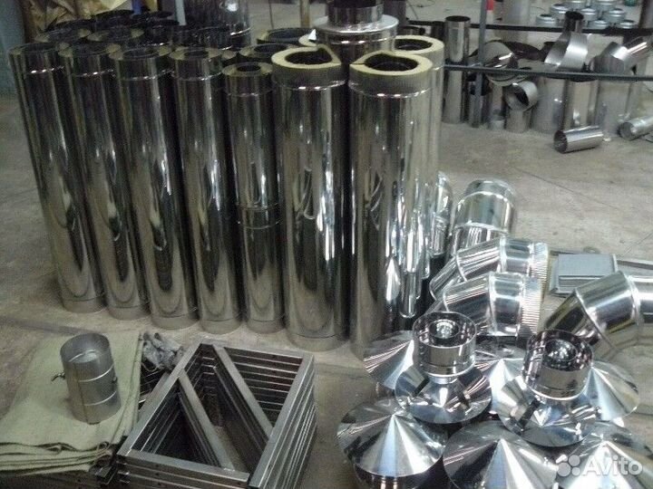 Дымоход Сэндвич-труба Для Дымохода 130х220, L-1м