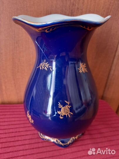 Ваза кобальт Jlmenau (Ильменау ) Echt Cobalt