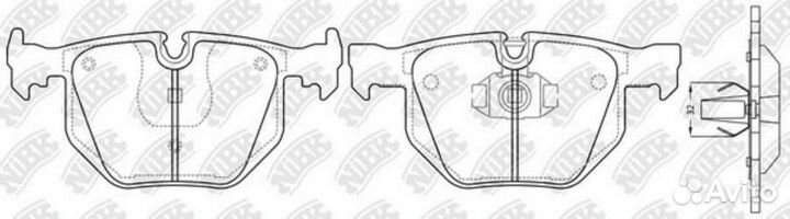 Nibk PN0228 деталь Колодки торм. задн